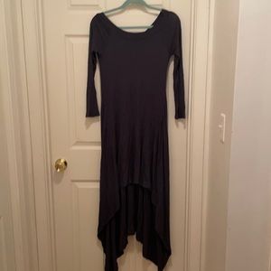 Fun off the shoulder grey high low dress